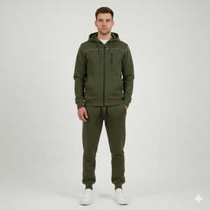 Chándales con estampado personalizado para hombre, 2 uds., conjuntos de gimnasio, sudaderas con capucha, pantalones de chándal deportivos, pantalones de chándal de invierno con cordón, lavado ácido 100% - Product Image 1