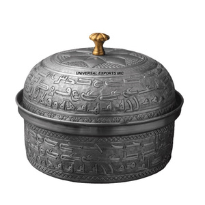 Stainless Steel Hammered Hotpot Shape Designer Luxury Eco-Friendly Dishwasher Safe 24cm Diameter Food Warmer Hot Casserole - Product Image 6