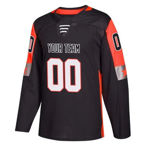 Vente en gros de maillots d'uniforme de hockey sur glace 100% polyester personnalisés de qualité unique avec impression par sublimation et plaine - Product Image 5