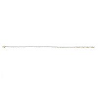 Pulsera Elástica de Perlas Blancas del Mar del Sur de Agua Dulce, Grado AA, Ovaladas y Lisas, Plata de Ley 925, Chapadas en Oro de 18K, Certificadas por IGI