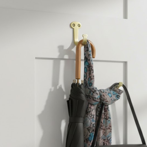 Classic Brass Antique Finish <b>Wall</b> Hook | Medium Size Simple Design Aluminium Metal 3 Hooks Organizer for Home Decoration - Product Image 6