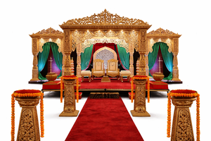มณฑปงานแต่งงานธีมมาฮารานีบอลลีวูด มณฑปงานแต่งงานแบบดั้งเดิมสุดพิเศษ มณฑปงานแต่งงานฮินดูที่ดีที่สุดในฟลอริดา มณฑปธีมมาฮารานี - Product Image 5