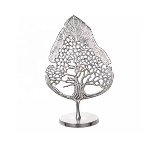 Escultura de Mesa para el hogar de fundición de aluminio para decoración de oficina, venta al por mayor, cantidad a granel, Escultura abstracta en forma de hoja de alta calidad - Product Image 1