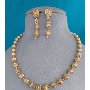 Seductor de alta calidad chapado en oro piedra Look diseño Kundan collar pendientes conjunto mujeres tradicional boda compromiso regalo - Product Image 1