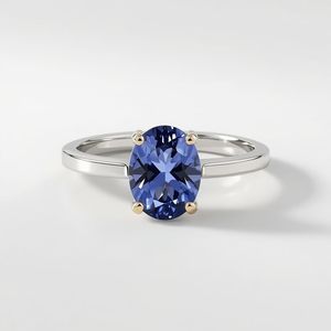 Anillo de compromiso de tanzanita en oro de 9 quilates | Joyería fina para mujeres | Anillo ético de piedras preciosas hechas a mano - Product Image 5