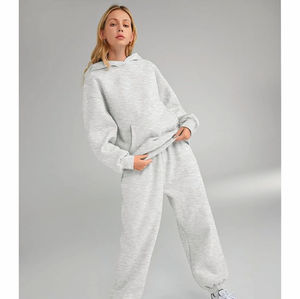 Ensemble 2 pièces personnalisé pour femmes Ensembles de sweat à capuche pour le salon Sweat-shirt surdimensionné Pantalon de survêtement baggy à la mode pour l'automne avec poches - Product Image 6