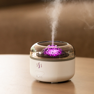 Volcanic Aroma Diffusor 160ml Kleines ätherisches Öl sprüh gerät Desktop-Luftbe feuchter mit buntem Nachtlampen-<span class=keywords><strong>Timer</strong></span> für das Wohnzimmer - Product Image 1