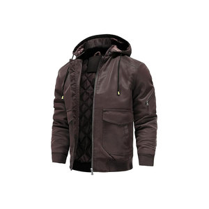 Chaqueta de cuero de diseño de moda de alta calidad para hombre chaqueta de cuero de motocicleta para hombre chaqueta de cuero para hombre - Product Image 6