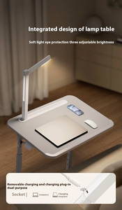 Nueva Mesa Auxiliar de Comedor SAIJI Original, Inclinable, con Altura y Ángulo Ajustables, Totalmente Plegable, con Lámpara LED Integrada - Product Image 4