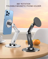 Support de téléphone de bureau rotatif à 360°, pliable, en alliage d'aluminium, pour téléphones mobiles de 4,7 à 7 pouces, robuste, vente chaude