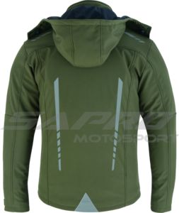 Sapro Motosport <b>Warm</b>-Up Thermal Softshell Hooded Breathable Windproof <b>Waterproof</b> Canvas Pocket High Street Motorcycle <b>Jacket</b> - Product Image 3