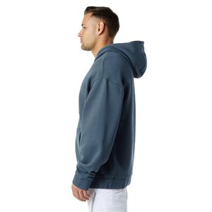 Venta al por mayor Unisex 500gsm Peso pesado Algodón Cremallera Sudadera con capucha de alta calidad de los hombres en blanco de gran tamaño Sudaderas con capucha de lana para los hombres - Product Image 3