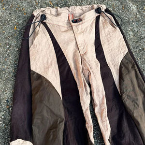 Pantalon thermique unisexe tendance coupe droite avec poches latérales zippées, ajusté, en nylon, séchage rapide, coupe ample - Product Image 3