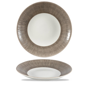 จานซุปทรงโค้ง Churchill Bamboo Rilievo Dusk Deep ขนาด 25.5 ซม. ผลิตจากวัสดุเคลือบเงา เหมาะสำหรับโรงแรม ร้านอาหาร และขายส่งอุปกรณ์บนโต๊ะอาหาร - Product Image 1