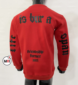 Sudadera de algodón de alta calidad para hombre con manga larga, camisa informal estampada personalizada al por mayor para invierno con estampado de silicona - Product Image 6
