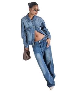 Chaqueta Vaquera Casual de Invierno para Mujer, Personalizada, de Alta Calidad, con Estilo Vintage, Secado Rápido, Logotipo y Colores Personalizados - Product Image 1