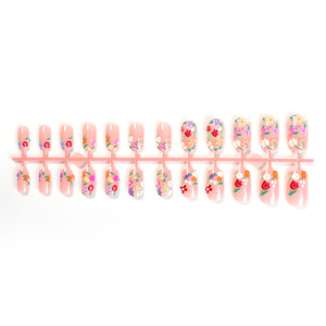 Faux ongles à presser en ABS, <span class=keywords><strong>forme</strong></span> carrée, ensemble de manucure avec lime à ongles et strass pour les doigts - Product Image 5