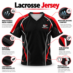 Jersey de Competición de Lacrosse con Materiales de Secado Rápido, Ajuste Cómodo y Durabilidad Confiable para Torneos y Partidos de Liga - Product Image 6