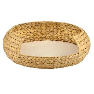 Nouveau lit et accessoires modernes en osier naturel en jacinthe d'eau pour animaux de compagnie avec coussin doux pour cadeaux de chat en gros par Vietnam bon prix - Product Image 1