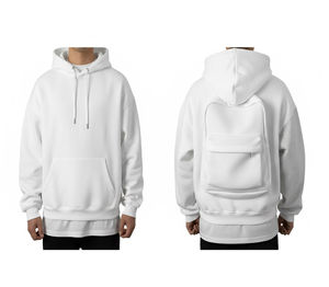 Sudadera con Capucha de Invierno Personalizada OEM para Hombre y Mujer, Ropa Urbana, Sudadera Gruesa de Forro Polar, Lisa, Teñida, de Poliéster/Algodón, Fabricante OEM - Product Image 4