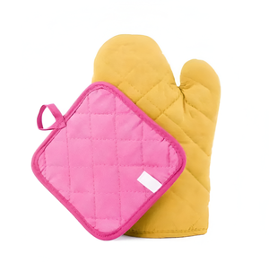 Gant tissé en mélange de coton/polyester 100% et porte-pot résistant à la chaleur et confortable - Product Image 2