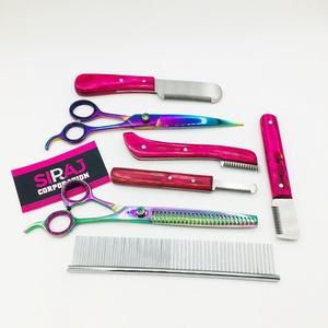 ชุดกรรไกรตัดแต่งขนสัตว์เลี้ยงและแปรงปัดขนแบบใหม่ ผลิตจากสแตนเลสอย่างยั่งยืน ปลอดภัย คุณภาพสูง อุปกรณ์ตัดแต่งขนสำหรับช่างตัดขน - Product Image 5