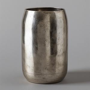 แจกันโลหะอลูมิเนียมสีทองแบบโบราณอันหรูหราพร้อมขอบแบบศิลปะที่สร้างขึ้นสำหรับบ้านโรงแรมหรูและการตกแต่งภายในที่หรูหรา - Product Image 3