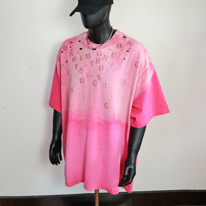 T-shirts personnalisés en gros pour hommes, 180 g/m², haute qualité, coupe oversize, impression de logo, vierges, 100 % coton, pour l'extérieur, avec logo personnalisé - Product Image 3