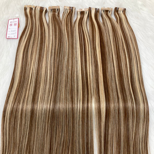 Extensiones de cabello Remy humano 100% de la mejor calidad, todos los tamaños, extensión de cabello con cinta, Color claro alto, máquina de doble estiramiento, trama Doble - Product Image 1
