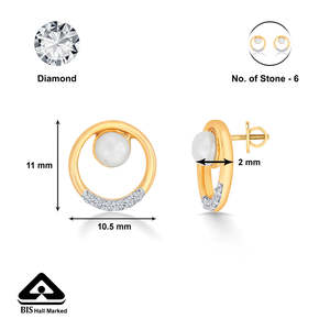 Pendientes de Aro con Diamantes de Corte Esmeralda en Oro de 14k, Oro Rosa, Oro Blanco o Oro Amarillo - Joyería de Compromiso Moderna - Product Image 5