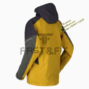 Chaqueta de exterior impermeable para hombre, chaqueta deportiva de color verde con forro polar cálido, capa interior, otoño - Product Image 5