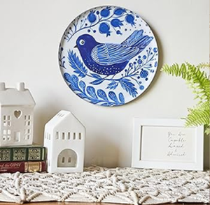 Lot de 2 assiettes murales décoratives, inspirées des iris de Van Gogh et art floral blanc classique, décoration d'intérieur - Product Image 6