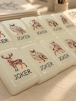 Tuiles de mahjong sur mesure, ensemble de 160 pièces en acrylique américain avec illustrations originales