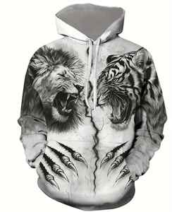 Sweat à capuche pour homme de qualité supérieure, ultra confortable et douillet, 100% coton, uni, teint et brodé avec impression numérique pour l'hiver - Product Image 1