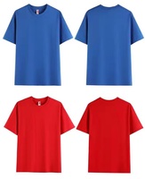 Kaos Polos Kasual Terbaik dengan Pola Solid, Bahan Katun 100% dengan Cetak Transfer Panas, Bernapas, MOQ Rendah, Harga Grosir