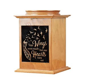 Fractal Wood Lichtenburg Burning con incrustaciones de epoxi Urnas de cremación para cenizas humanas Adulto Hombre Mujer Urnas de madera Caja y ataúd - Product Image 4