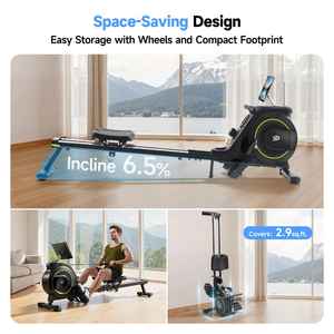 Rameur magnétique à faible bruit en acier avec volant d'inertie de 3 kg de haute qualité pour usage domestique, unisexe, capacité de 120 kg - Product Image 6