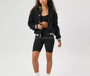 Chaquetas Varsity de Invierno para Mujer, con Logotipo Bordado Personalizado, Transpirables, con Mangas Largas - Product Image 4