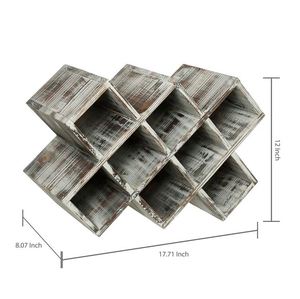 New Solid Wood Tabletop Wine Bottle Rack Holder for <b>Kitchen</b> Home Decoration Dining <b>Table</b> champagne Wine Display Rack Holder bar - Product Image 3