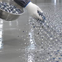 Peinture époxy pour sols en béton de garage, revêtement de sol en résine époxy, époxy coloré avec paillettes de mica pour escaliers