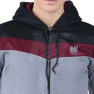 Nouveau style de sweat à capuche décontracté en coton mélangé avec fermeture éclair, best-seller, sweat à capuche de haute qualité avec fermeture éclair en coton et polyester - Product Image 2