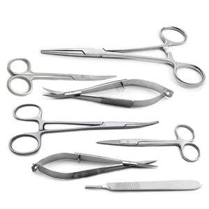 Kit d'outils de suture chirurgicale, équipement de formation pour étudiants en médecine, kit d'entraînement pour porte-aiguilles, outil de pratique, ensemble de 6 pièces par SurgiRight - Product Image 2
