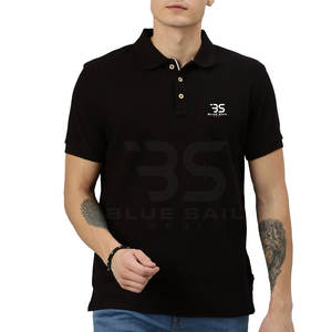 Hombres de calidad premium para camisetas de polo 100% algodón Slim Fit patrón impreso transpirable en venta - Product Image 1