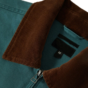 Veste Safari en Toile 100% Coton avec Fermeture Éclair et Col Revers, Logo Personnalisé, Style Vintage Distressed, Imperméable et Coupe-Vent pour Hommes - Product Image 2