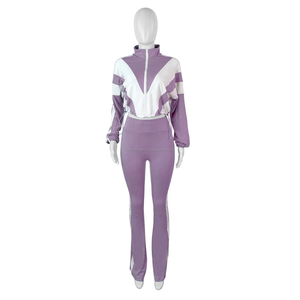 Conjunto de Jogger de dos piezas con botones sólidos para otoño 2025, ropa de calle, chándal para mujer, nueva ropa de tendencia, conjunto de pantalones deportivos de proveedor - Product Image 1