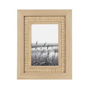 Mejor Venta de tamaño personalizado 4x6 patrón de tejido de ratán de madera marco de fotos de mesa 9,5 \ "X 7,5 \" accesorio de decoración del hogar - Product Image 3