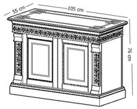 Nouvelle Arrivée - Bureau d'Ordinateur Moderne de Style Ottoman en Mélamine Sculptée, Fait Main, Durable et Personnalisé, pour Usage Commercial