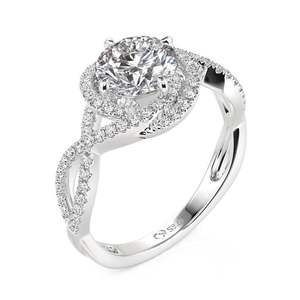 แหวนหมั้นพลอยทรงกลมแบบเกลียว Jeulia - Product Image 1
