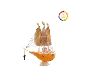 Modèle de bateau coquillage naturel fait à la main exclusif en quantité limitée Ornements artisanaux en coquillage précieux de la nature fabriqués au Vietnam - Product Image 1