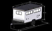 Construction en aluminium Léger RV Extensible Camping BoxTeardrop Camper Trailer Caravan